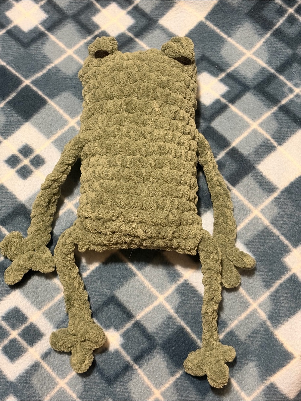 Plush Frog in sage Green